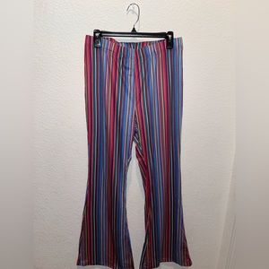 70s multicolor flare pants
